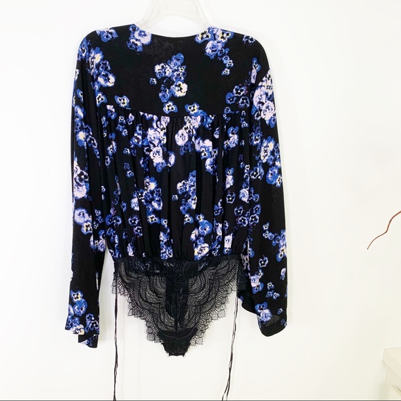 Free People Forties Feel Bell Sleeve Bodysuit S - Picture 12 of 15